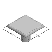 60-060-2 MODULAR SOLUTIONS POLYAMIDE PART<br>END CAP 32MM X 32MM LIGHT GRAY